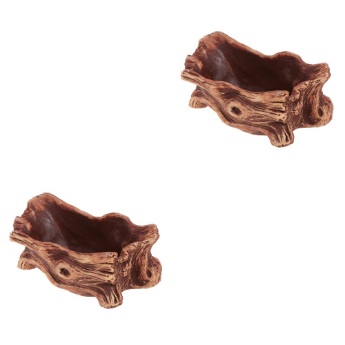 2Pièces Pot De En Bois Retro Étanche 2