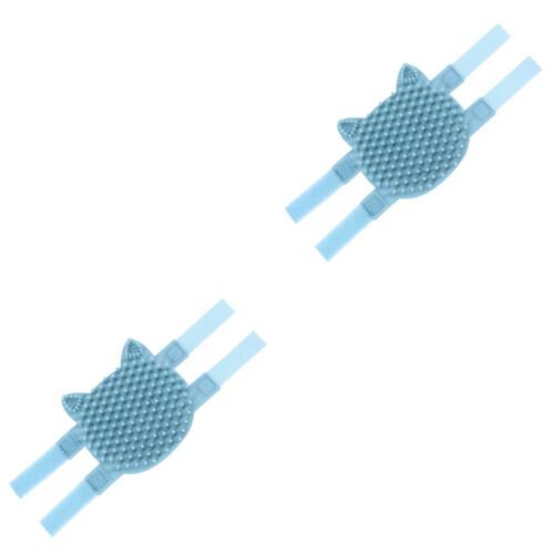 2Pièces Silicone Massage Chat Marine Coin Auto Nettoyage 2
