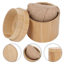 3Pièces Boîtes À En Bambou Beige Élégantes Pour Rangement