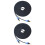 2Pièces Cable Réseau Ethernet Cat7 Noir Durable Connecteur Or 4