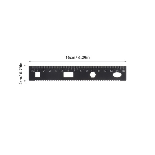 2Ensembles Règle Plate Équerre Rapporteuse Noire Pratique Pour 1