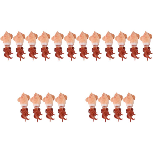 20Pièces Représentations Calmar Marron PVC Réalistes Pour Affichage 1