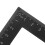 2Ensembles Règle Plate Équerre Rapporteuse Noire Pratique Pour 6