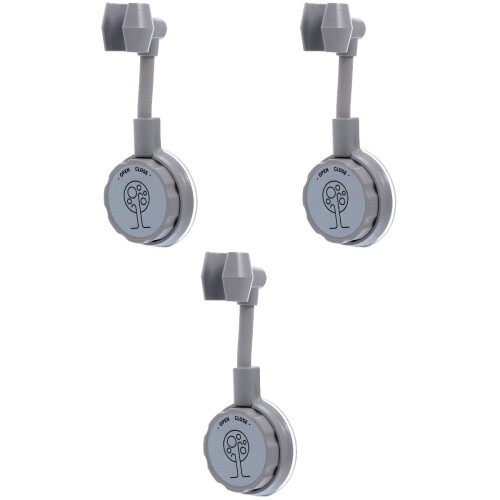 3Pièces Support Douche Réglable Gris Pour Murs Lisses 2