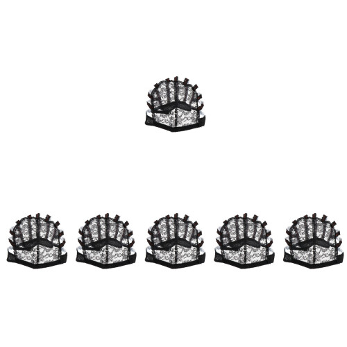 6Pièces Net Cap Noire Extensible Durable Accessoire 2