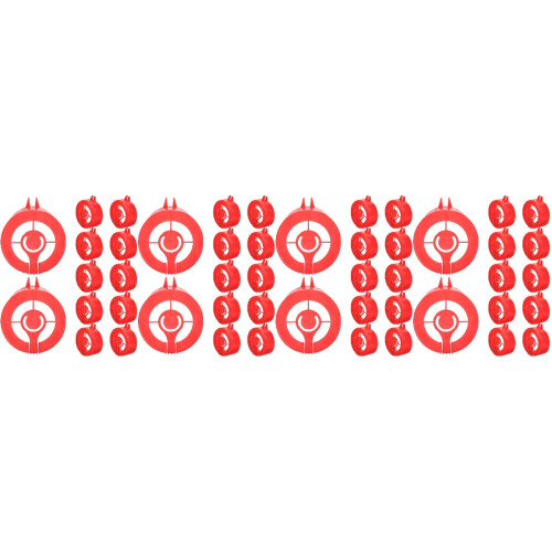 48Pièces Caps Plastique Rouge Pour Fûts Petits Couvercles Étanches 2