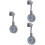 3Pièces Support Douche Réglable Gris Pour Murs Lisses 6