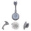 3Pièces Support Douche Réglable Gris Pour Murs Lisses 10