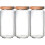 3Pièces Verre Couvercle Bois Étanche Aliments 4