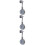 3Pièces Support Douche Réglable Gris Pour Murs Lisses 8