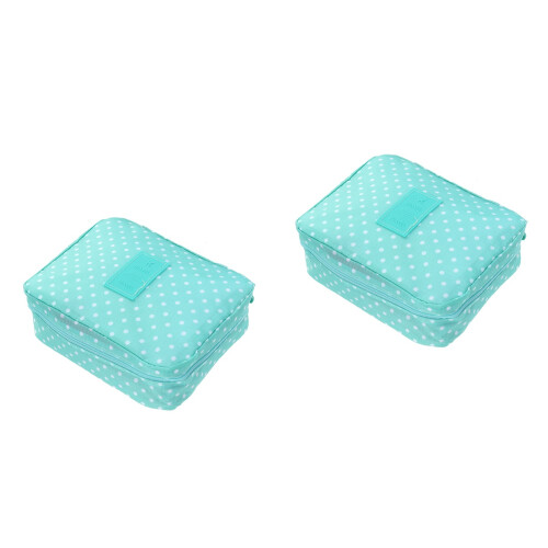 2Pièces Sac Cosmétique Vert, Résistant, Idéal Pour Voyage 2