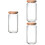 3Pièces Verre Couvercle Bois Étanche Aliments 6