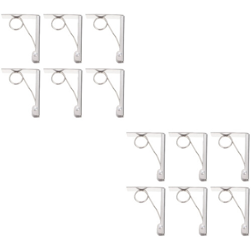 12Pièces Pinces De Table Clip Nappe Maison Portable En Acier Argent