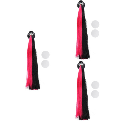 3Pièces Adornement Casque Noir Rose Confortable