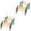 4Pièces Mini Banc Assorti Miniature Jouet Déco 2