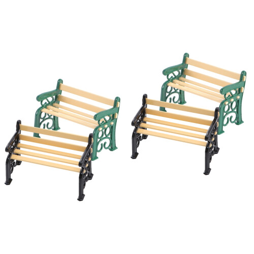 4Pièces Mini Banc Assorti Miniature Jouet Déco 2
