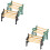 4Pièces Mini Banc Assorti Miniature Jouet Déco 5