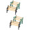4Pièces Mini Banc Assorti Miniature Jouet Déco 6