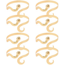 8Pièces Bracelets Manchette Serpent Dorés Femme Soirée