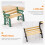 4Pièces Mini Banc Assorti Miniature Jouet Déco 10