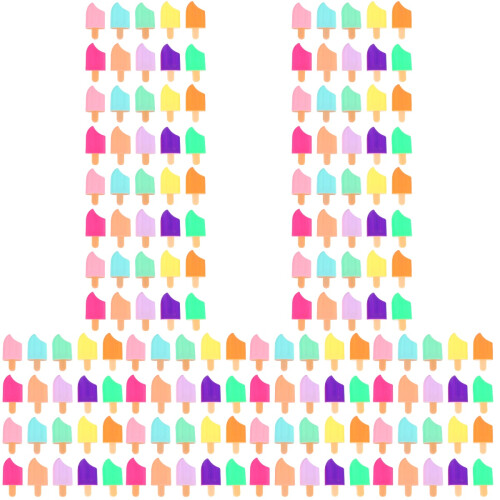 160Pièces Colorés Glacés Design Ice Pop Assortis 2