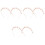 6Pièces Métal Rose Gold Légers Pour 2