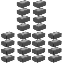 90Pièces Boîtes Carrées Noires En Papier Kraft Pour