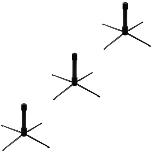 3Pièces Support De Flûte Pliable Noir Pour Instruments À Vent