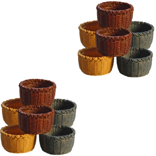 12Pièces Mini Panier Adorable Durable Accessoire Décor Maison 1