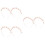 6Pièces Métal Rose Gold Légers Pour 6
