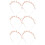 6Pièces Métal Rose Gold Légers Pour 7