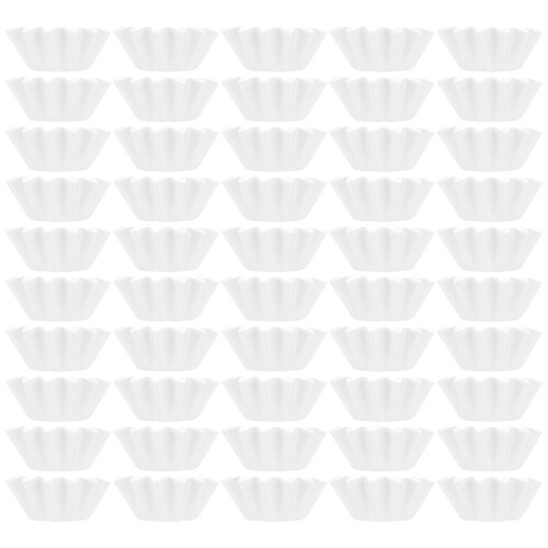 300St Witte Cupcake Papier Cups Bloemvormig Voor