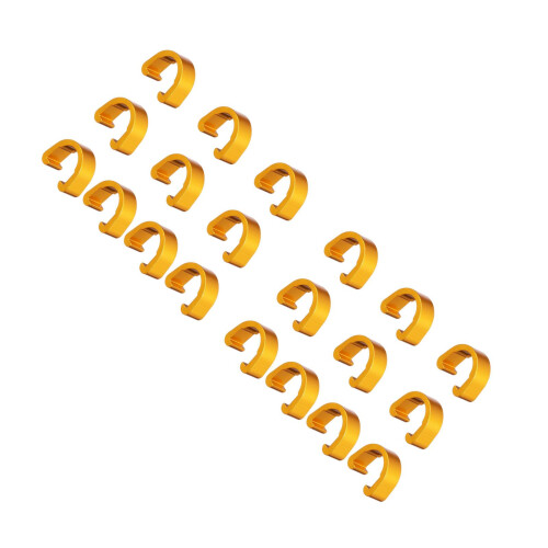 20Pièces Boucles C Dorées En Aluminium Pour Organisation Câbles 1
