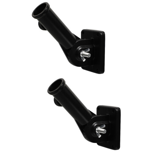 2Pièces Support Aluminium Stable Installation Facile Noir 1
