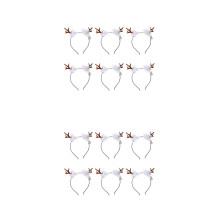 12St Plastic Glowing Antler Haarbanden Xmas Kids Hoofddeksel