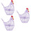 3Pièces Panier Métallique Violet Oeufs Décor Cuisine Polyvalent 6