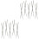 40Paires Baguettes Tableware Acier Haute Résistance Argent 2