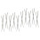 40Paires Baguettes Tableware Acier Haute Résistance Argent 3