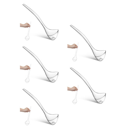 5St Lichtgewicht Plastic Soeplepel Met Comfortabele Grip