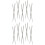 40Paires Baguettes Tableware Acier Haute Résistance Argent 4