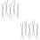 40Paires Baguettes Tableware Acier Haute Résistance Argent 5