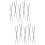 40Paires Baguettes Tableware Acier Haute Résistance Argent 6