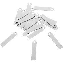 20St Rvs Metalen Lege Labels DIY Sieraden En Sleutelhanger