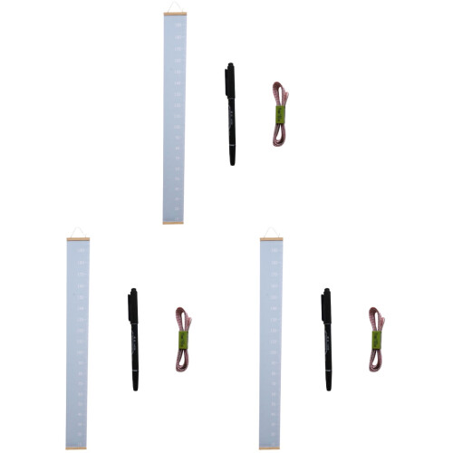 3Sets Kinderhoogtemeter Met Lint Wanddecor Speelkamer