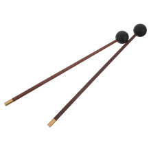 2St Drumsticks Met Rubberen Kop Voor Glockenspiel, Koffiekleur