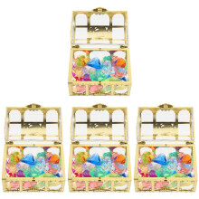 4Sets Duikstenen En Schatkist Speelset Acryl Sterk Duurzaam Kleurrijk