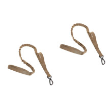 2St Khaki Hondentrainingsriem Met Elastische Grip En Verstelbare Haak