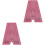 2Pièces Alphabet Rose Transparente, Pour Sauvegarder 2