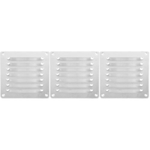 3Pièces Grille Ventilation Acier Inoxydable Argentée Pour Habitat 2