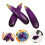 12Pièces Figurines Aubergines Simulées En Mousse Pour Décor Bureau 8